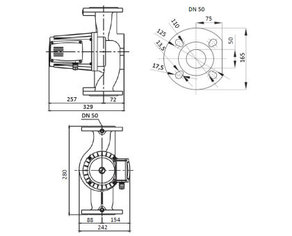 Циркуляционный насос Shinhoo Basic 50-16SF 380 В