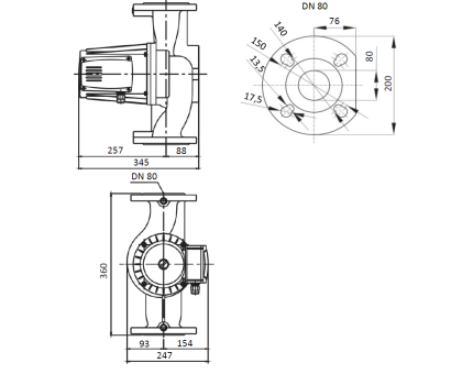 Циркуляционный насос Shinhoo Basic 80-12SF 380 В