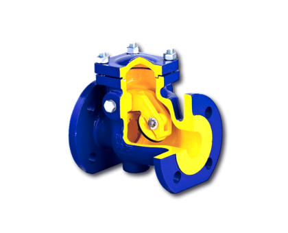 Клапан обратный поворотный чугун 302A Ду 300 Ру16 фл Zetkama 302A-300-C-01